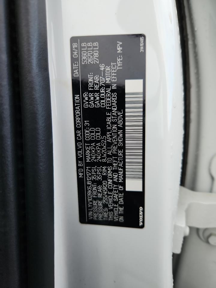 2018 Volvo Xc60 T5 VIN: LYV102RK6JB121771 Lot: 87472205