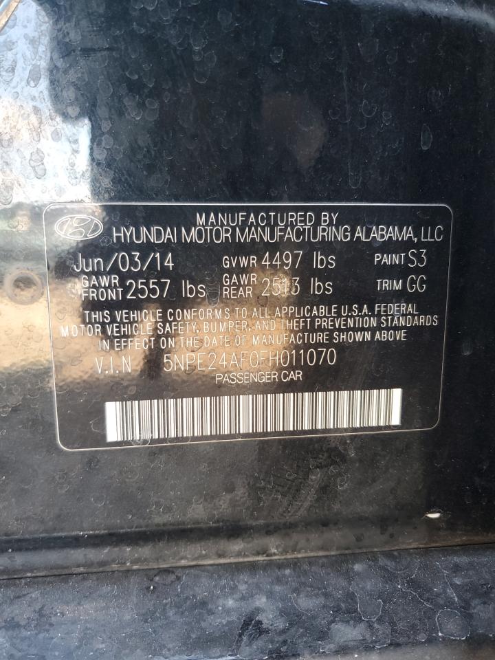 2015 Hyundai Sonata Se VIN: 5NPE24AF0FH011070 Lot: 90124815