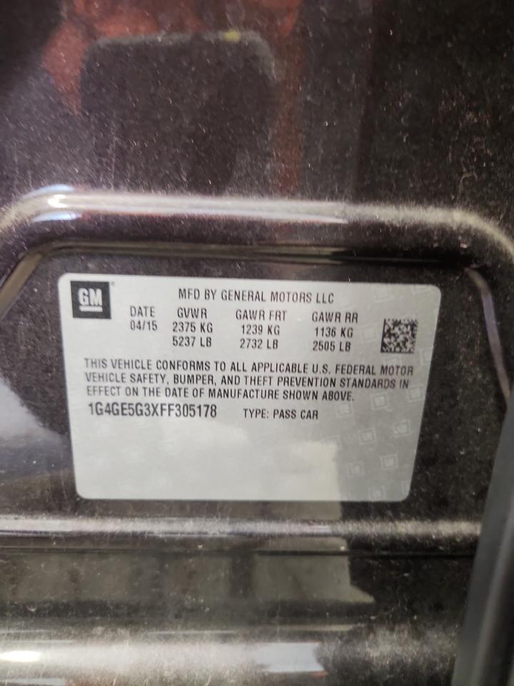 2015 Buick Lacrosse Premium VIN: 1G4GE5G3XFF305178 Lot: 90462075