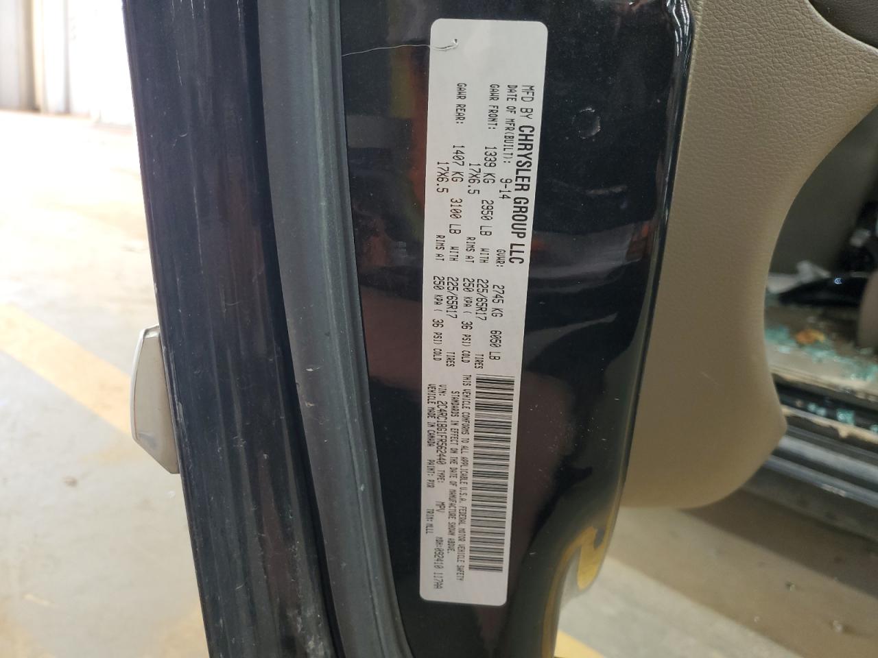 2015 Chrysler Town & Country Touring VIN: 2C4RC1BG1FR562440 Lot: 82441715