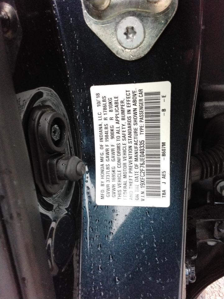 2018 Honda Civic Ex VIN: 19XFC2F76JE040335 Lot: 85927795