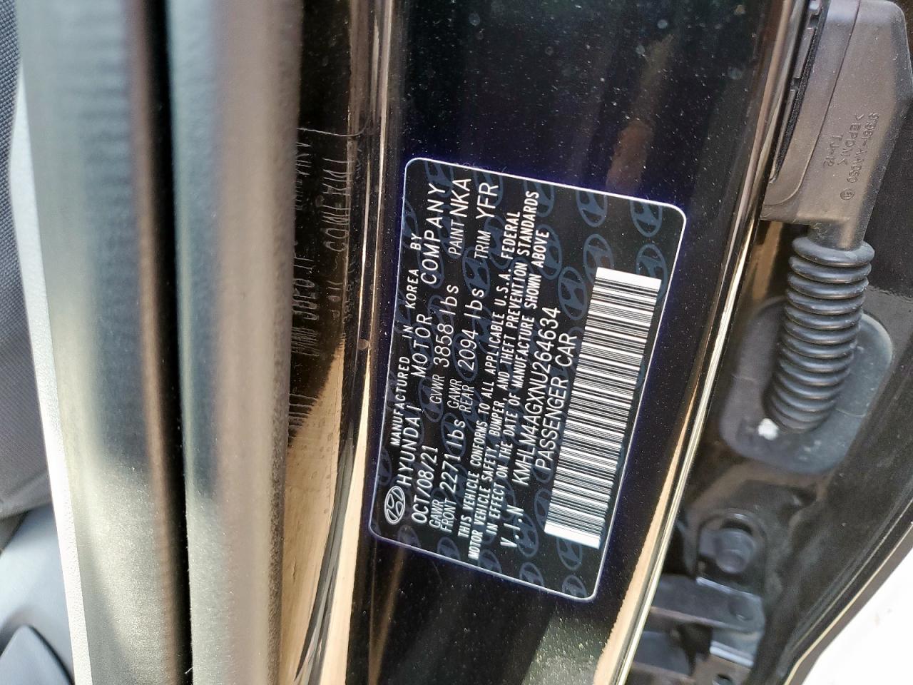 2022 Hyundai Elantra Sel VIN: KMHLM4AGXNU264634 Lot: 85860055