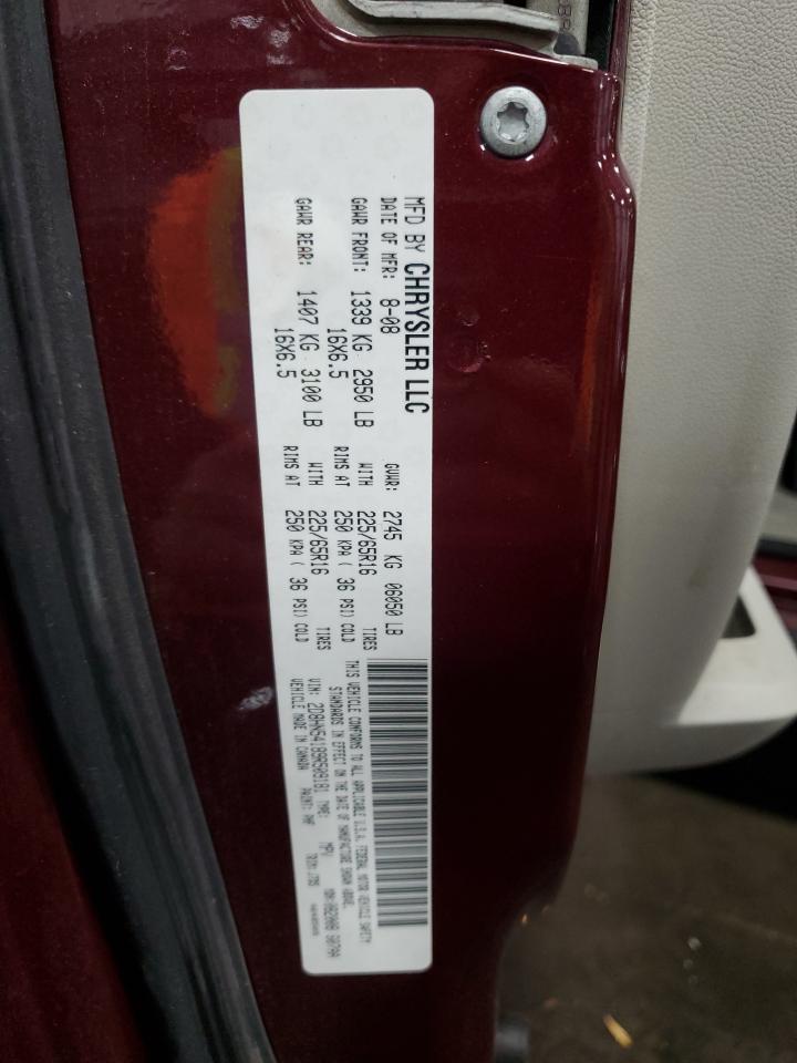 2009 Dodge Grand Caravan Sxt VIN: 2D8HN54189R509181 Lot: 84068045