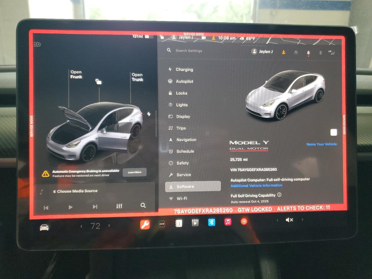 2024 Tesla Model Y VIN: 7SAYGDEFXRA285260 Lot: 84550055