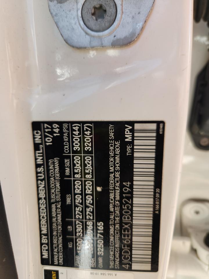 2018 Mercedes-Benz Gls 450 4Matic VIN: 4JGDF6EEXJB052194 Lot: 84737275