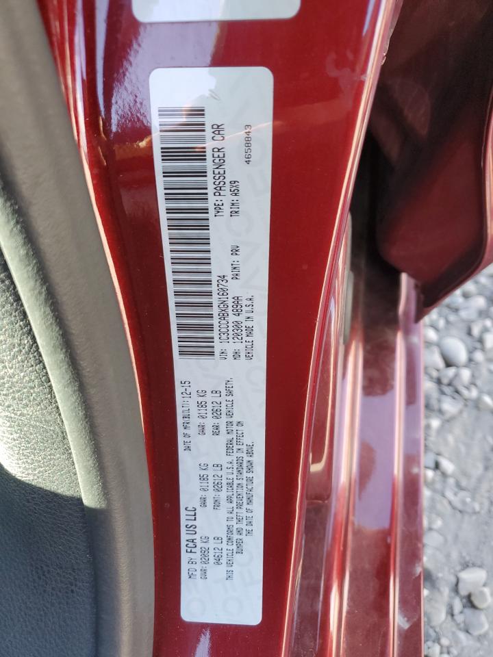 2016 Chrysler 200 Limited VIN: 1C3CCCABXGN160734 Lot: 82405165