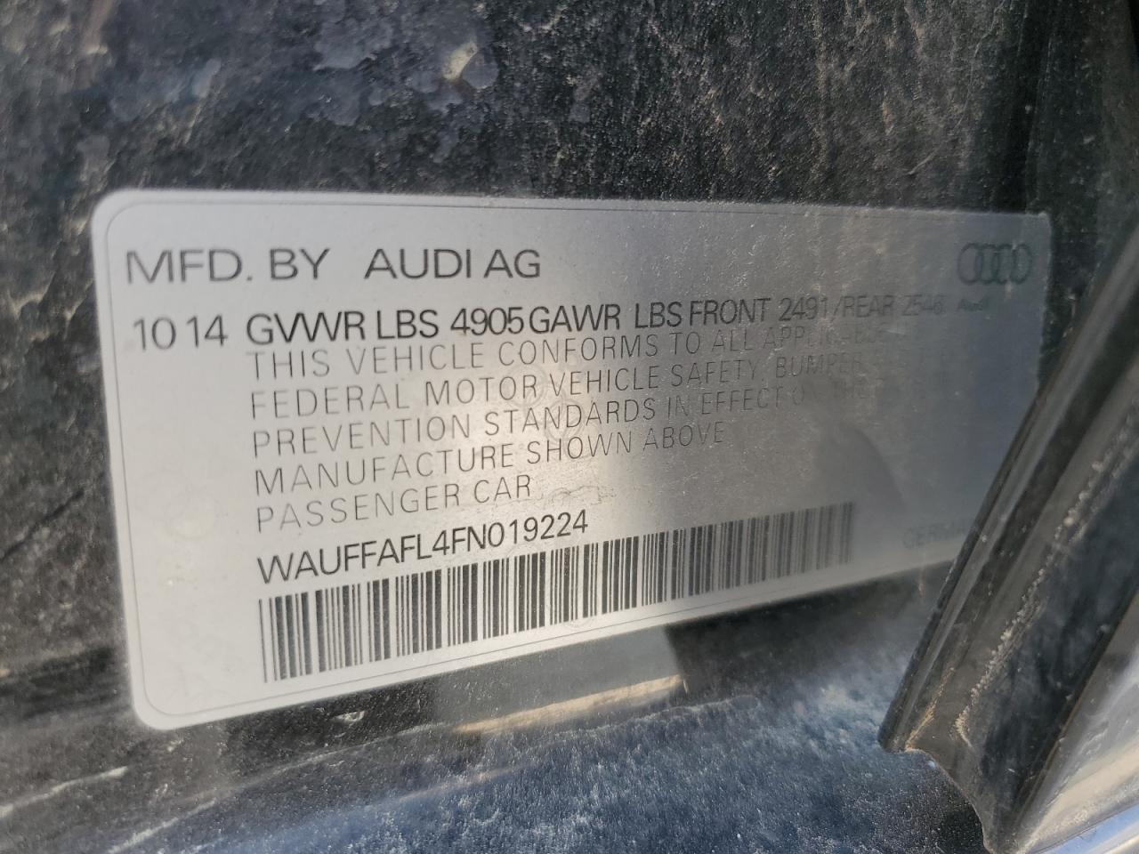 2015 Audi A4 Premium Plus VIN: WAUFFAFL4N019224 Lot: 87020765