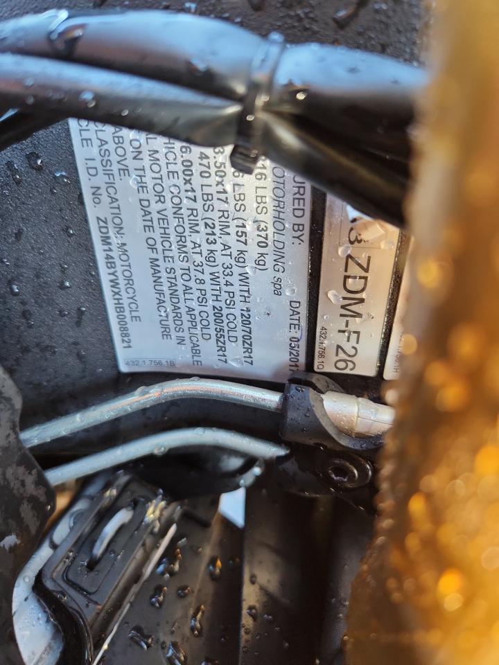 2017 Ducati Superbike 1299 Panigale VIN: ZDM14BYWXHB008821 Lot: 90837555