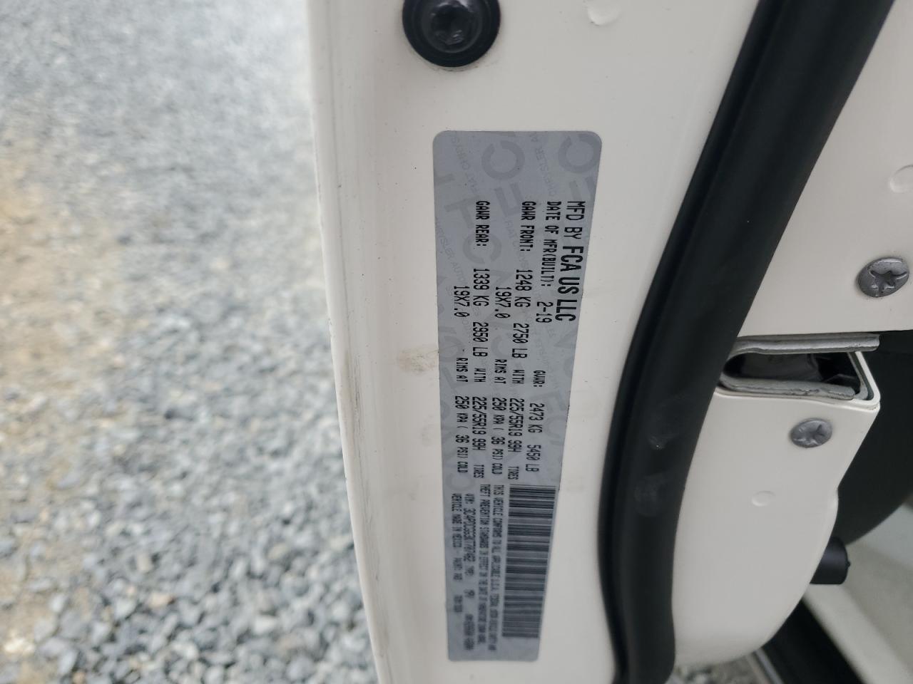 2019 Dodge Journey Crossroad VIN: 3C4PDCGG3KT707462 Lot: 82342215