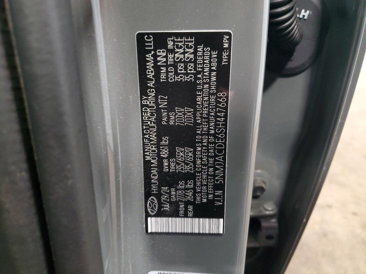 2025 Hyundai Tucson Se VIN: 5NMJACDE6SH447668 Lot: 85843585