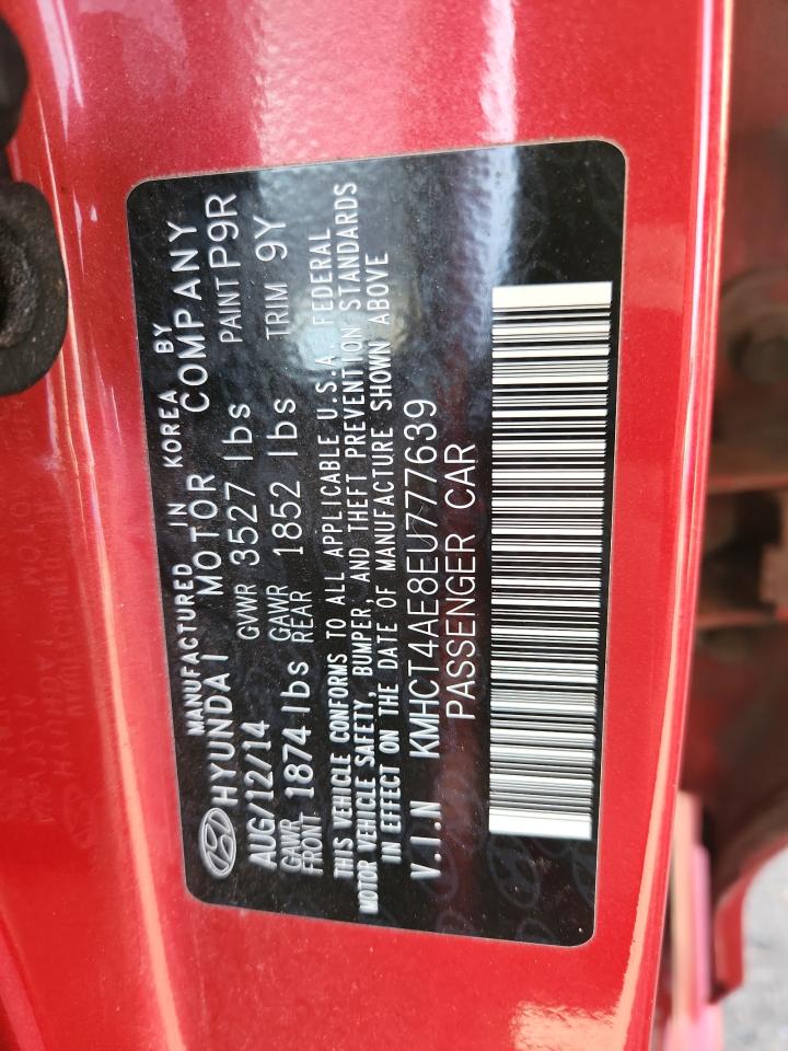 2014 Hyundai Accent Gls VIN: KMHCT4AE8EU777639 Lot: 81952495