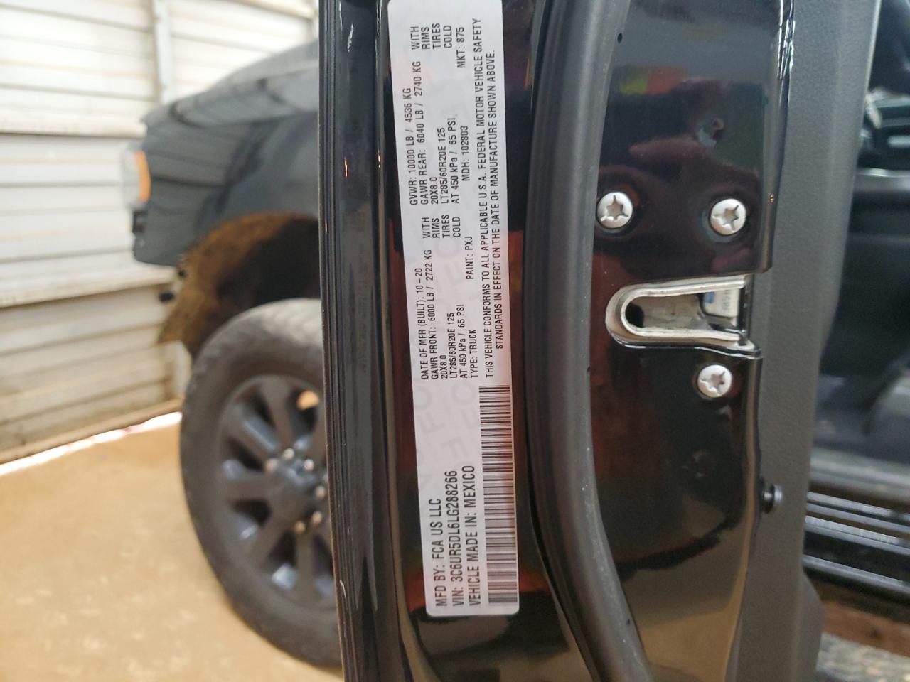 2020 Ram 2500 Big Horn VIN: 3C6UR5DL6LG288266 Lot: 82415805