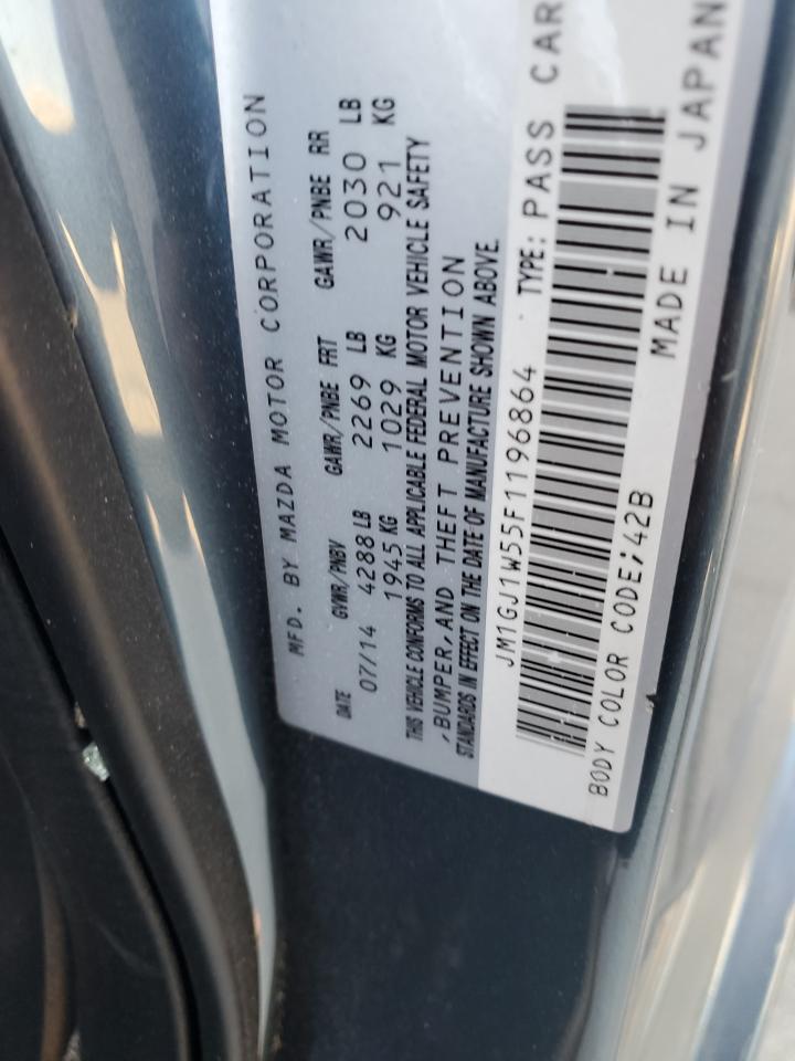 2015 Mazda 6 Grand Touring VIN: JM1GJ1W55F1196864 Lot: 82660125