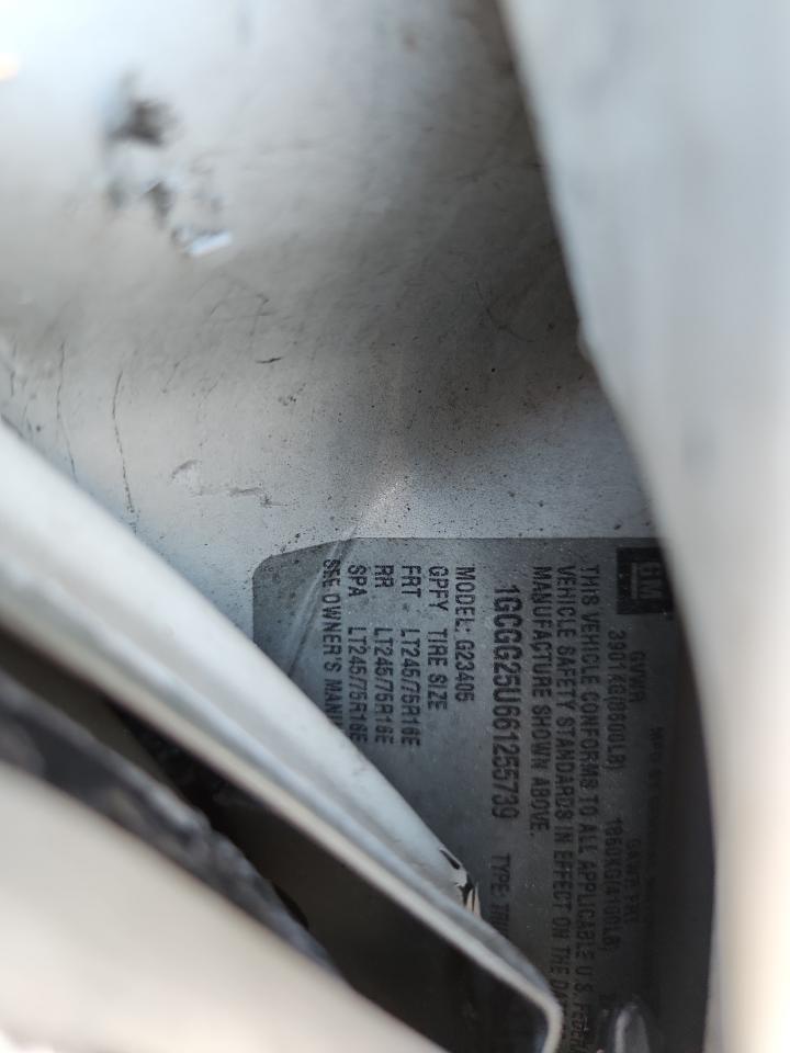 2006 Chevrolet Express G2500 VIN: 1GCGG25U661255739 Lot: 89493925