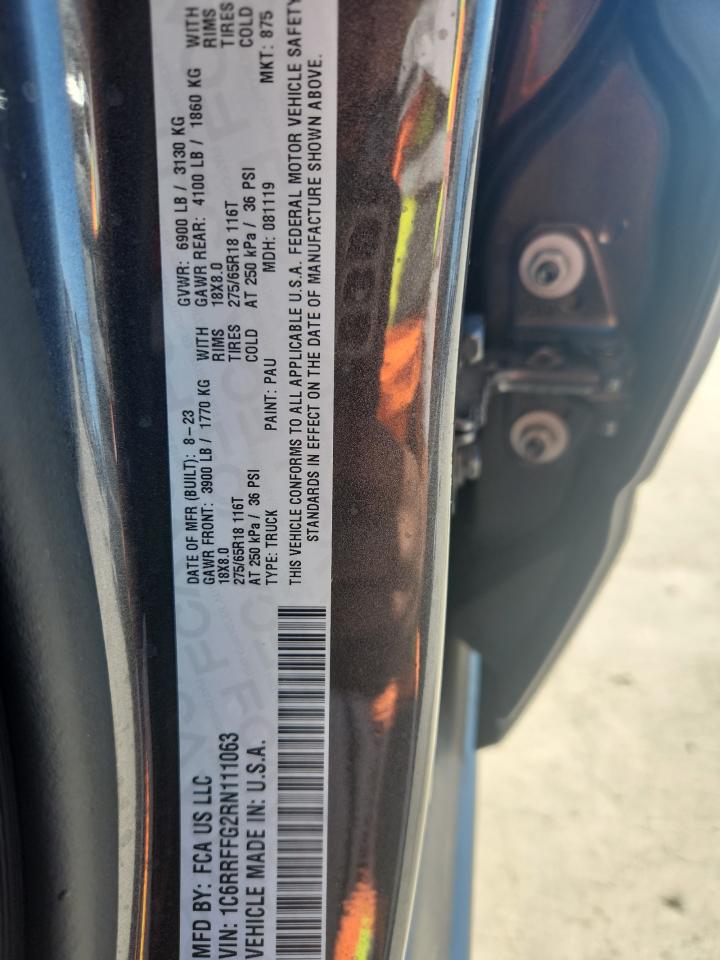 2024 Ram 1500 Big Horn/Lone Star VIN: 1C6RRFFG2RN111063 Lot: 87255945