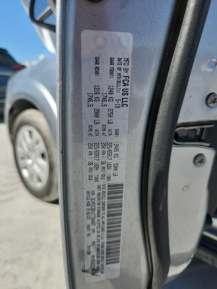 2019 Dodge Journey Se VIN: 3C4PDCBB1KT784097 Lot: 86701615