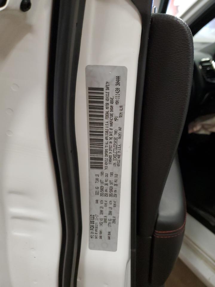 2018 Dodge Durango R/T VIN: 1C4SDJCT3JC210181 Lot: 84700935