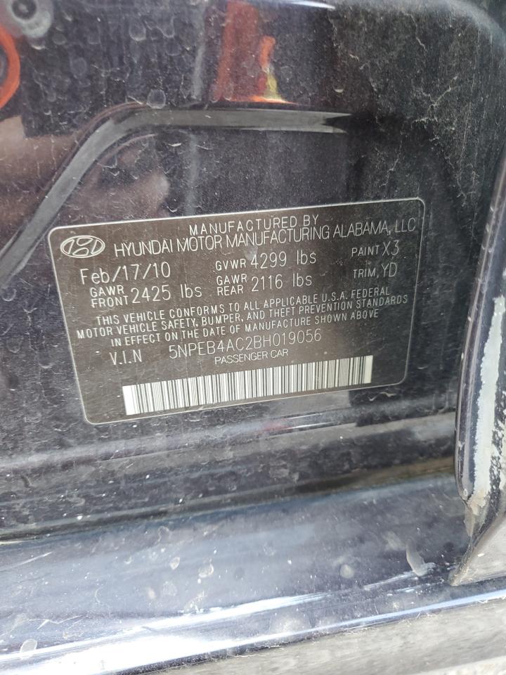 2011 Hyundai Sonata Gls VIN: 5NPEB4AC2BH019056 Lot: 86663165