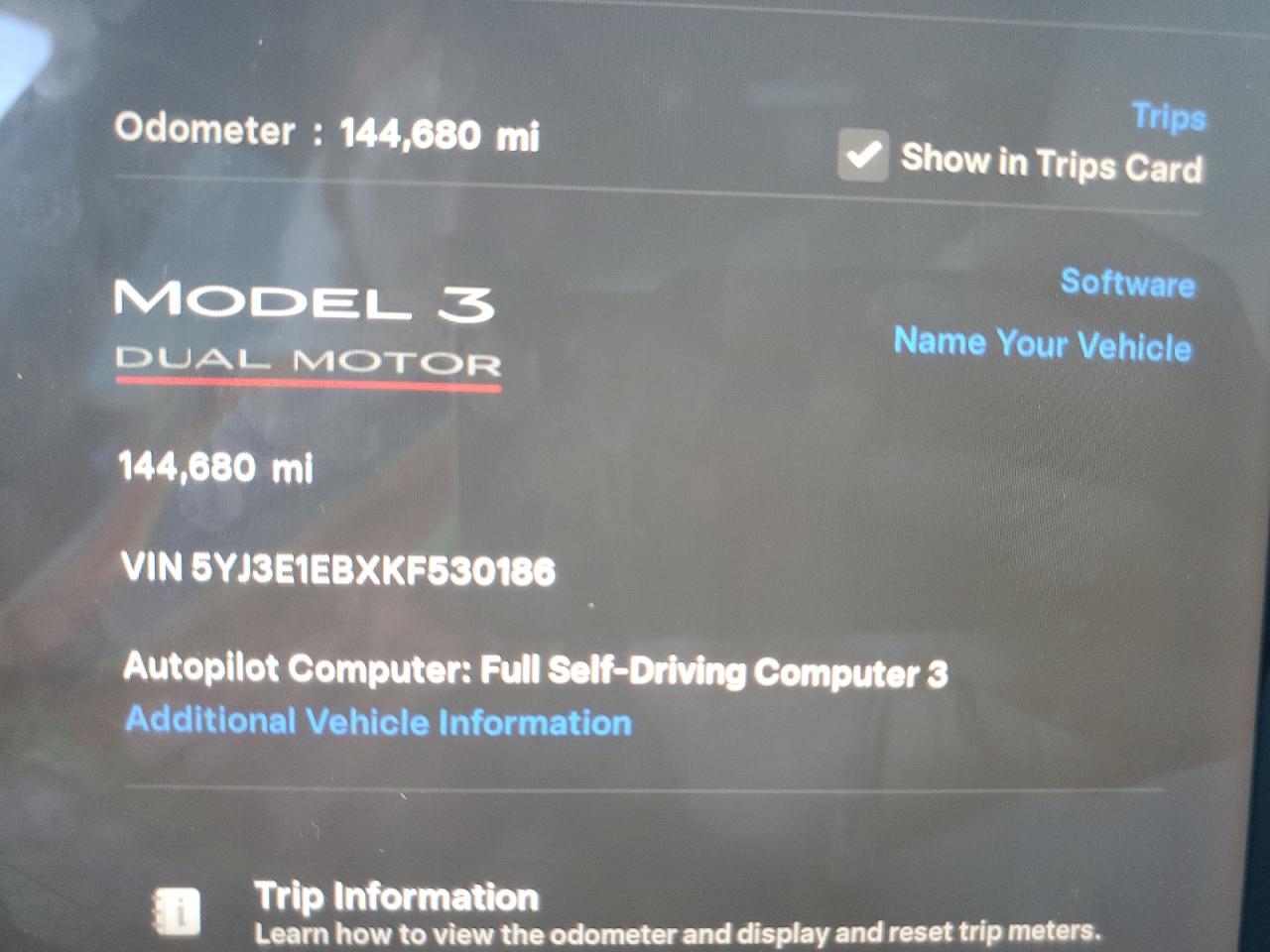 2019 Tesla Model 3 VIN: 5YJ3E1EBXKF530186 Lot: 86526645