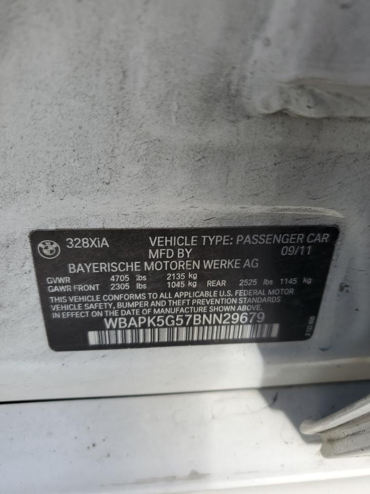 2011 BMW 328 Xi Sulev VIN: WBAPK5G57BNN29679 Lot: 81291025
