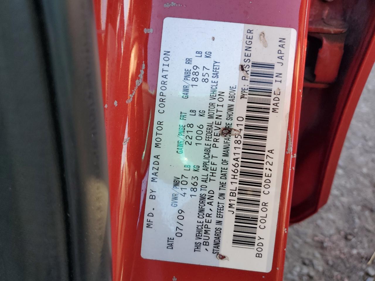 2010 Mazda 3 S VIN: JM1BL1H66A1185410 Lot: 90089335