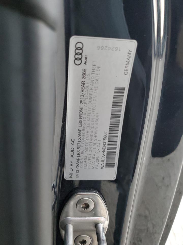 2013 Audi A5 Premium Plus VIN: WAULFAFH4DN015802 Lot: 84916815