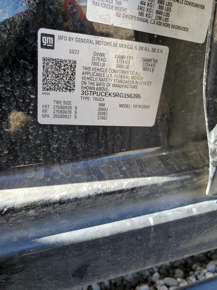 2024 GMC Sierra K1500 Elevation VIN: 3GTPUCEK5RG156395 Lot: 87398545