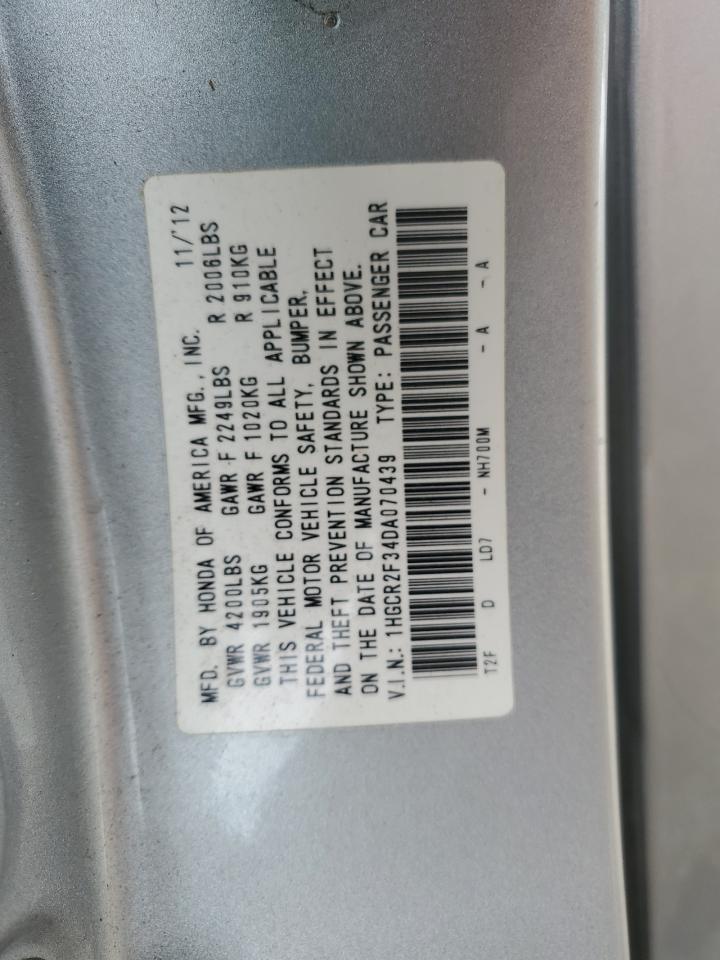 2013 Honda Accord Lx VIN: 1HGCR2F34DA070439 Lot: 82237665