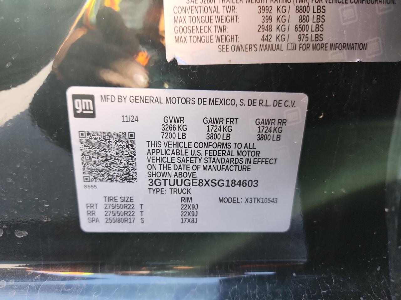 2025 GMC Sierra K1500 Denali VIN: 3GTUUGE8XSG184603 Lot: 89541415