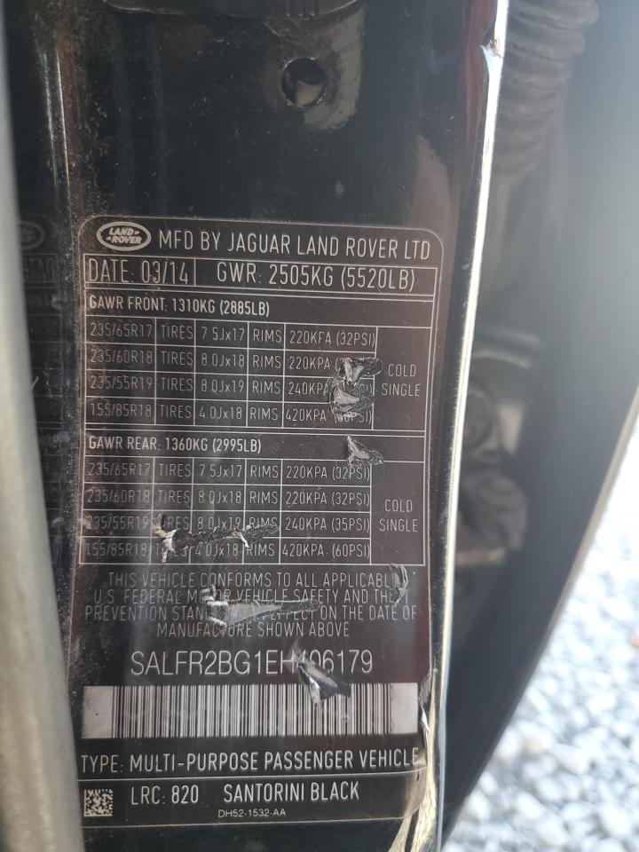 2014 Land Rover Lr2 Hse VIN: SALFR2BG1EH406179 Lot: 82211535