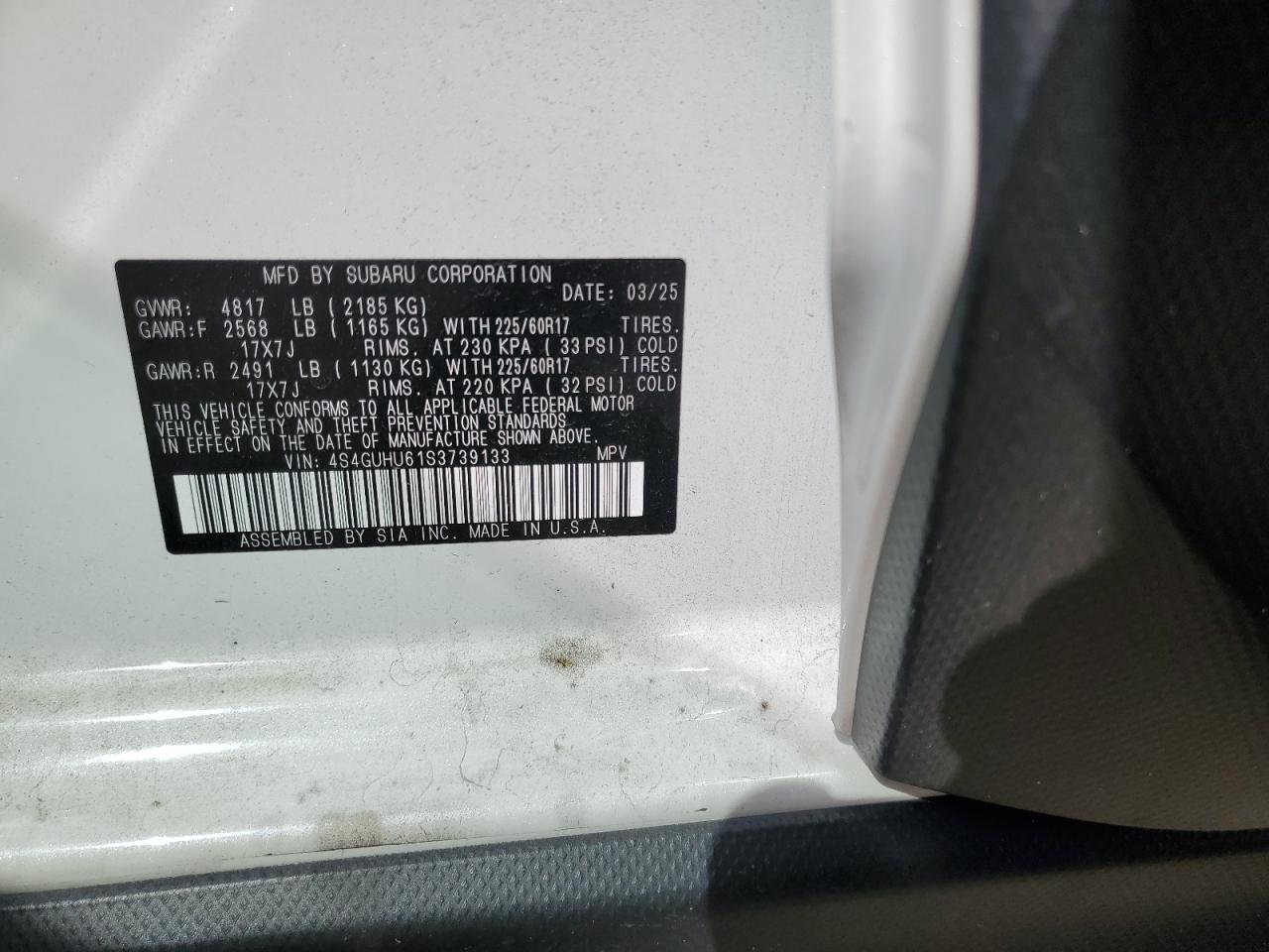 2025 Subaru Crosstrek Wilderness VIN: 4S4GUHU61S3739133 Lot: 81930995