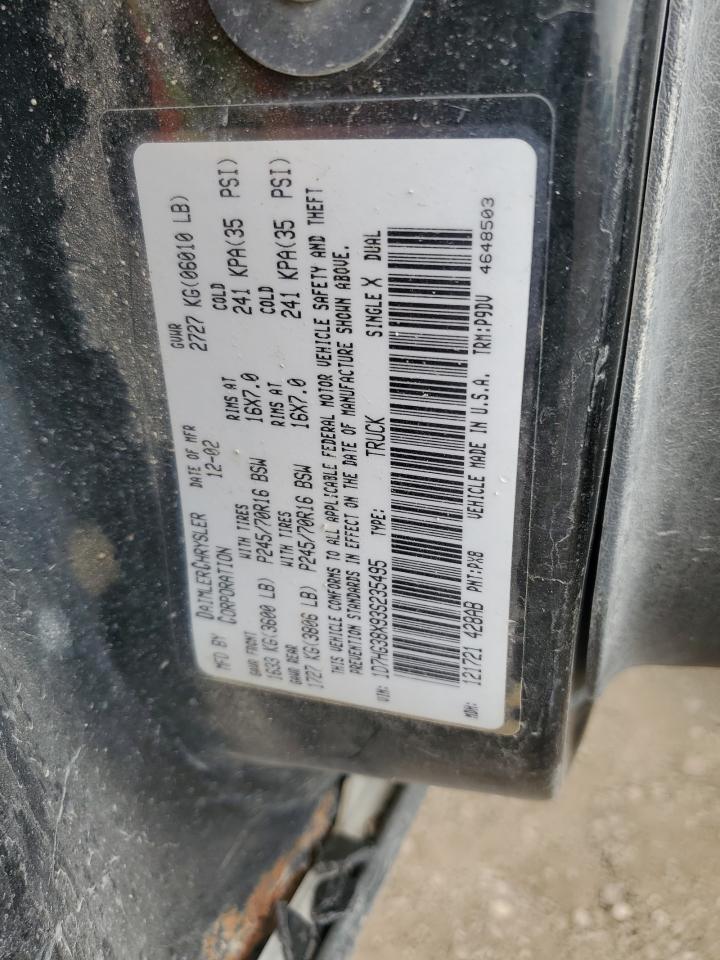 2003 Dodge Dakota Quad Sport VIN: 1D7HG38X93S235495 Lot: 81940545