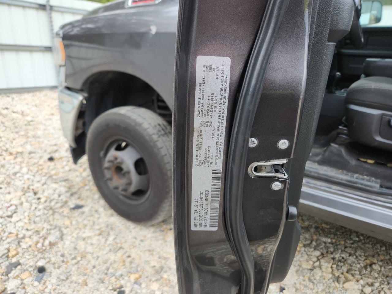 2020 Ram 3500 Tradesman VIN: 3C63RRGL2LG292037 Lot: 86876825