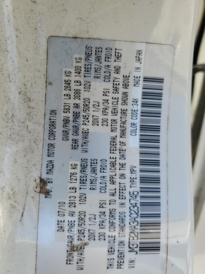 2010 Mazda Cx-9 VIN: JM3TB2MA3A0234745 Lot: 82639815