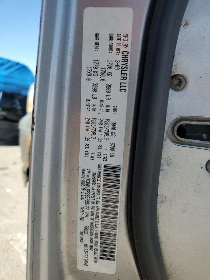 2009 Dodge Ram 1500 VIN: 1D3HV18P39S799177 Lot: 85595405