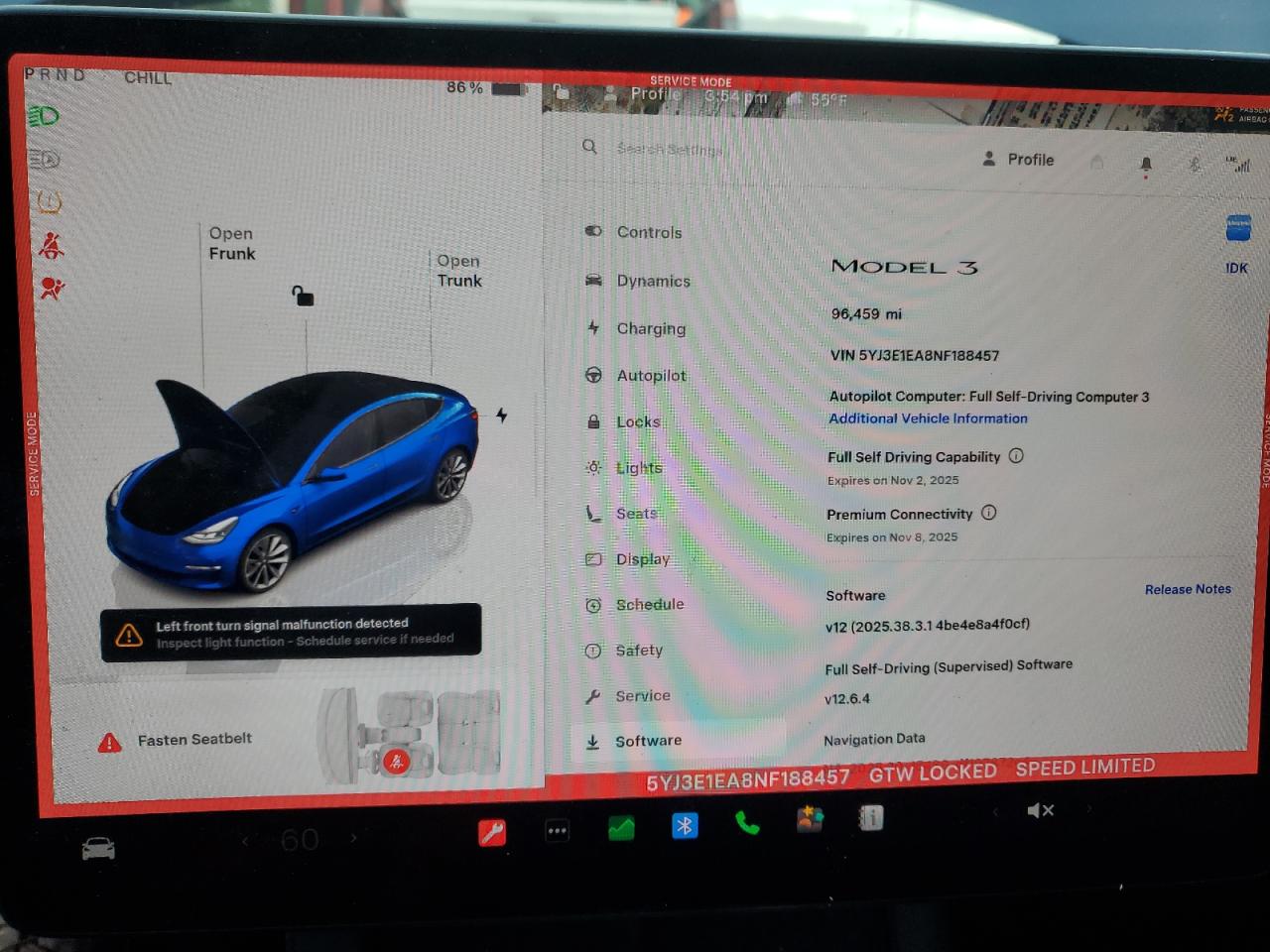 2022 Tesla Model 3 VIN: 5YJ3E1EA8NF188457 Lot: 90123475