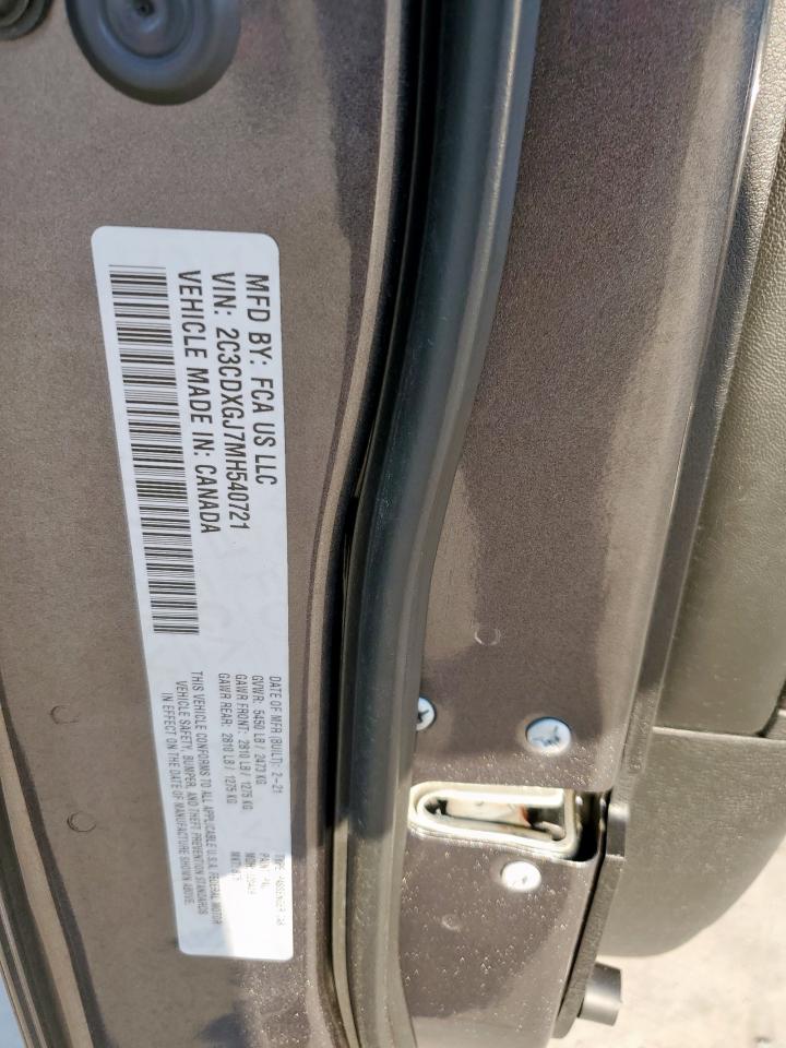 2021 Dodge Charger Scat Pack VIN: 2C3CDXGJ7MH540721 Lot: 84951435