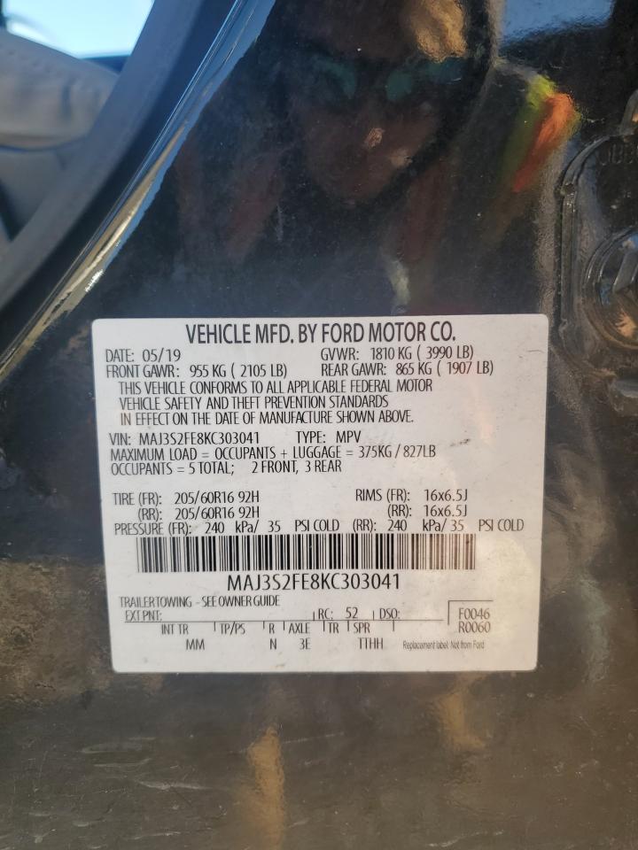 2019 Ford Ecosport S VIN: MAJ3S2FE8KC303041 Lot: 85865395