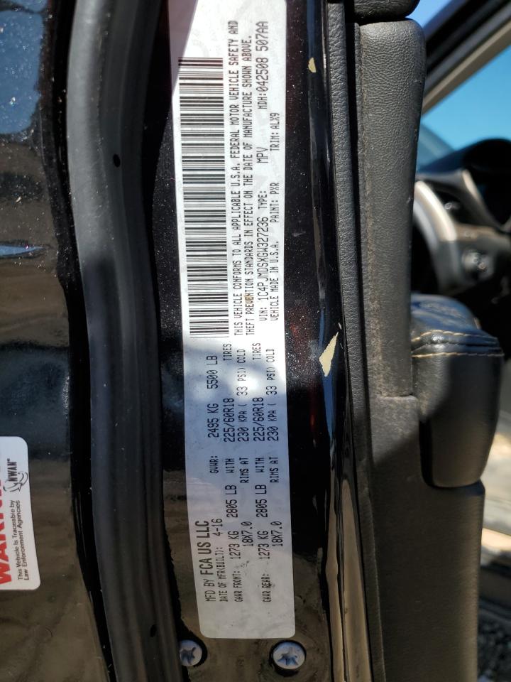 2016 Jeep Cherokee Limited VIN: 1C4PJMDSXGW327236 Lot: 89841185