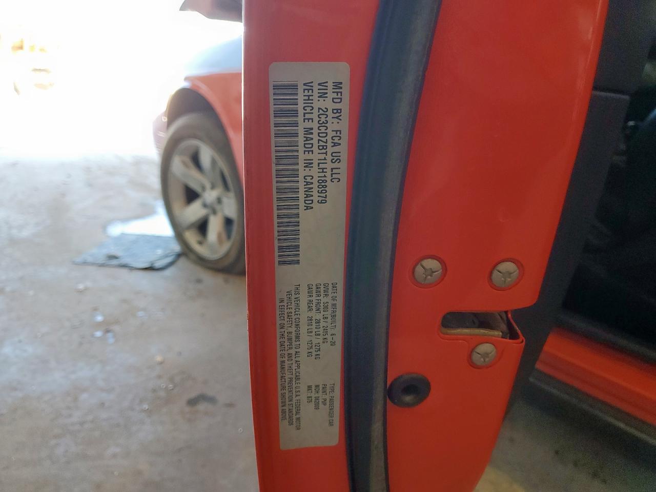 2020 Dodge Challenger R/T VIN: 2C3CDZBT1LH188979 Lot: 85703335