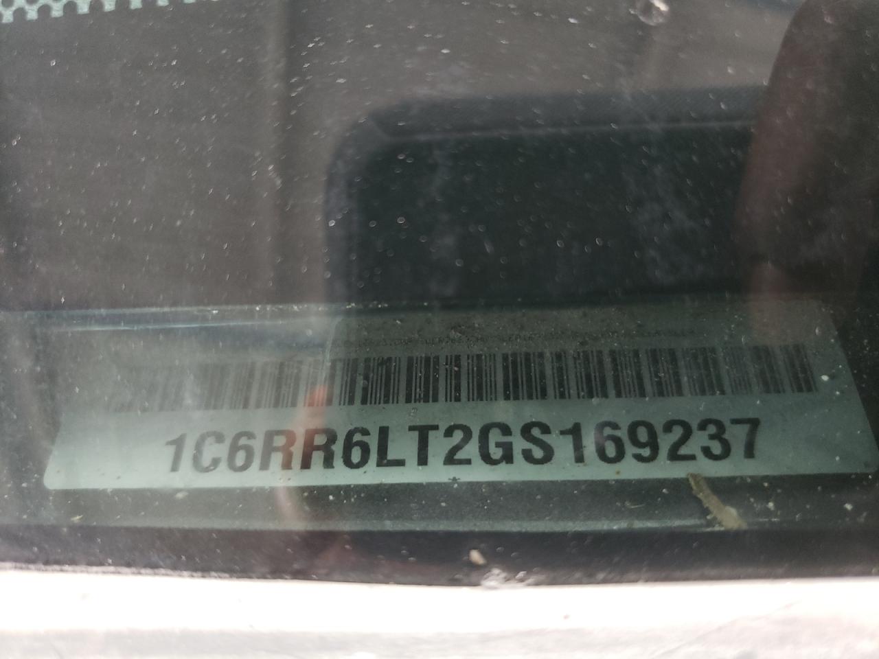 2016 Ram 1500 Slt VIN: 1C6RR6LT2GS169237 Lot: 84886075