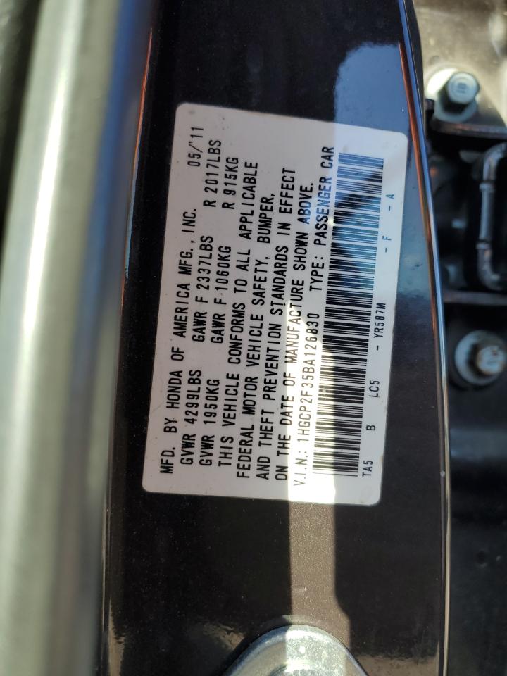 2011 Honda Accord Lx VIN: 1HGCP2F35BA126830 Lot: 90218415