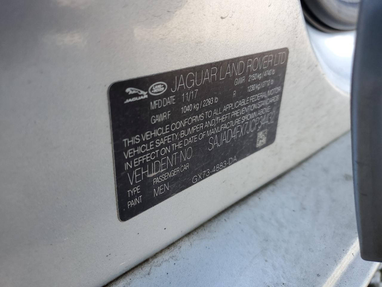 2018 Jaguar Xe Premium VIN: SAJAD4FX7JCP34432 Lot: 87005015