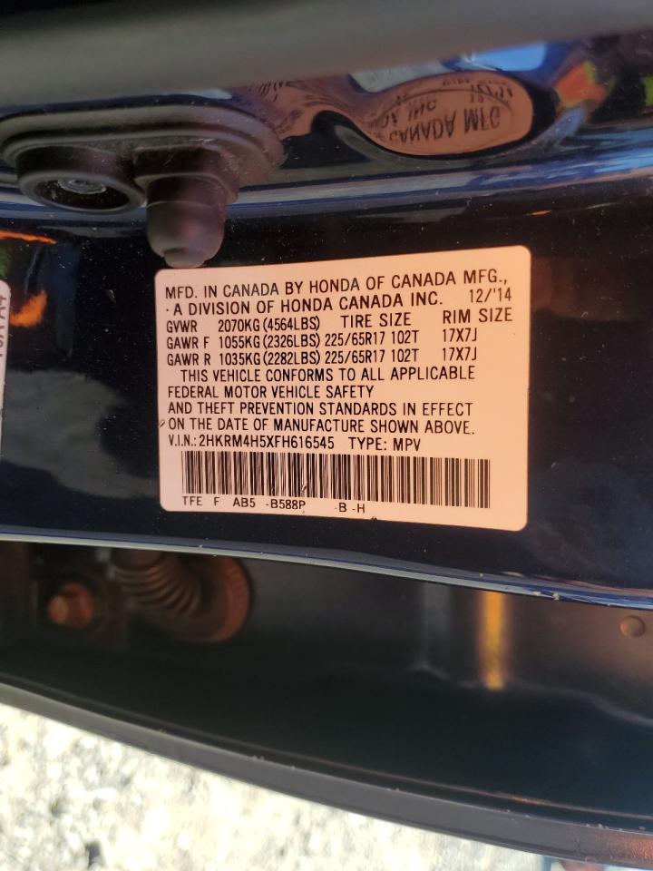 2015 Honda Cr-V Ex VIN: 2HKRM4H5XFH616545 Lot: 84733275