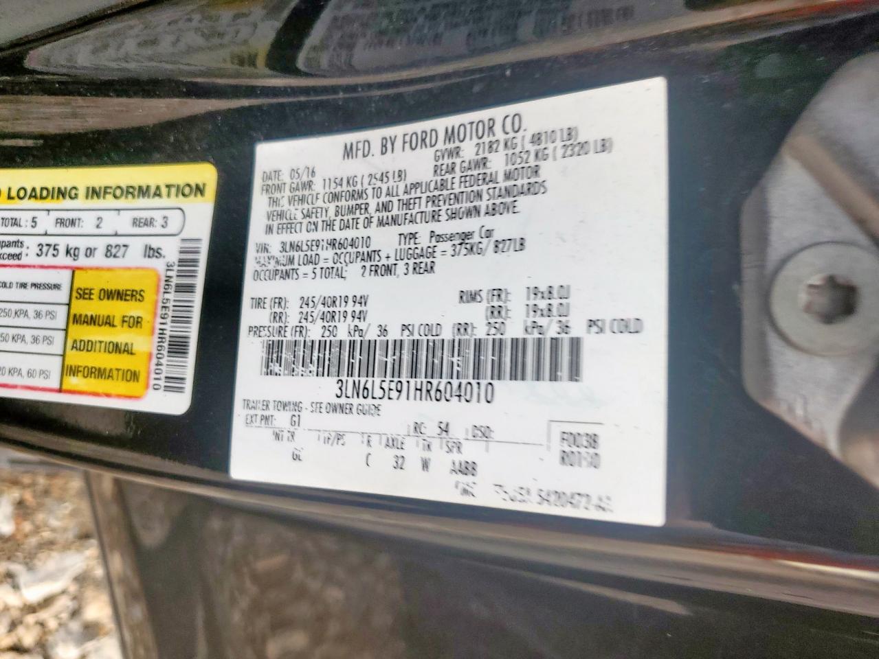 2017 Lincoln Mkz Reserve VIN: 3LN6L5E91HR604010 Lot: 90457285