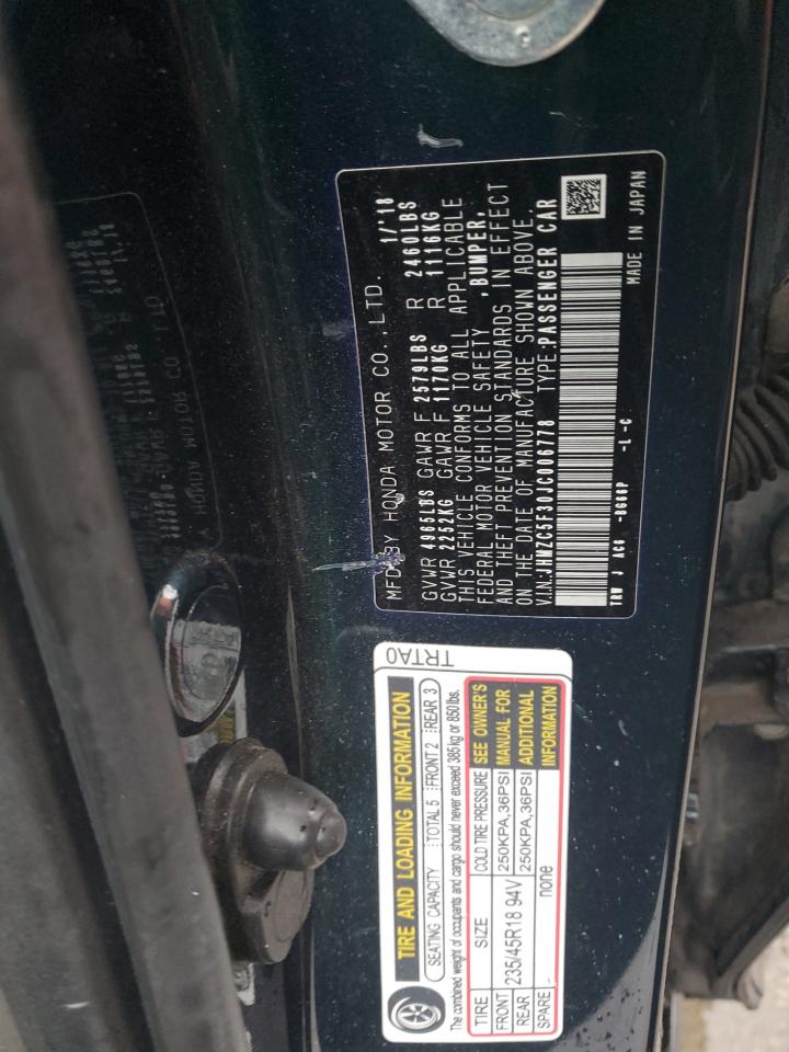 2018 Honda Clarity Touring VIN: JHMZC5F30JC006778 Lot: 90278295