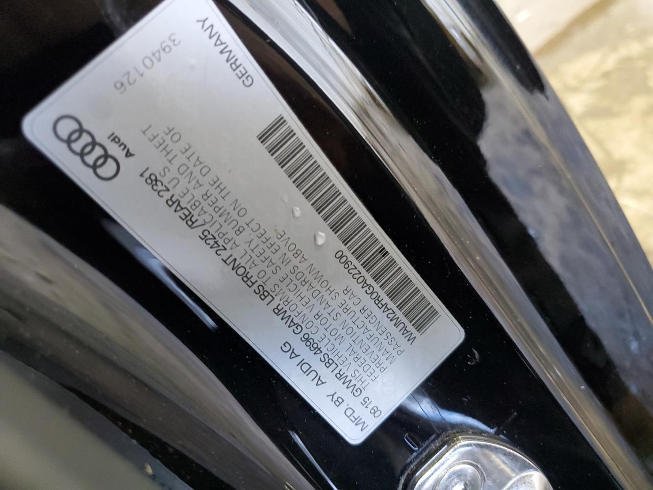 2016 Audi A5 Premium Plus S-Line VIN: WAUM2AFR0GA022900 Lot: 82304595