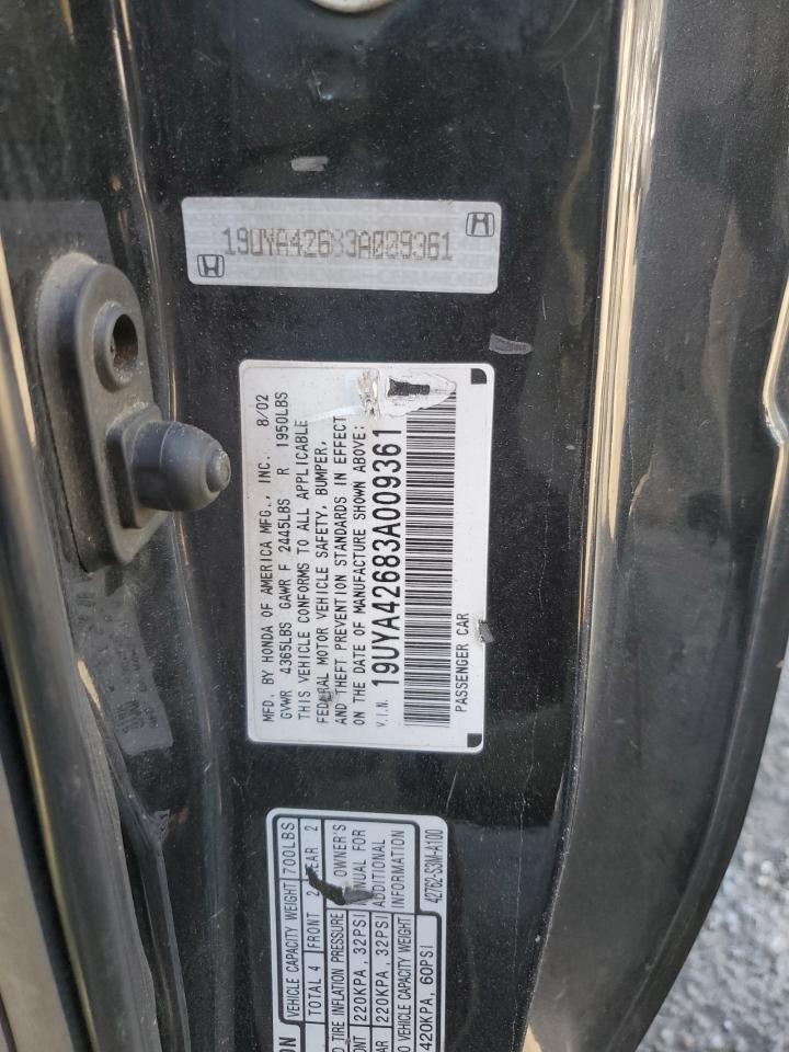 2003 Acura 3.2Cl Type-S VIN: 19UYA42683A009361 Lot: 82583955