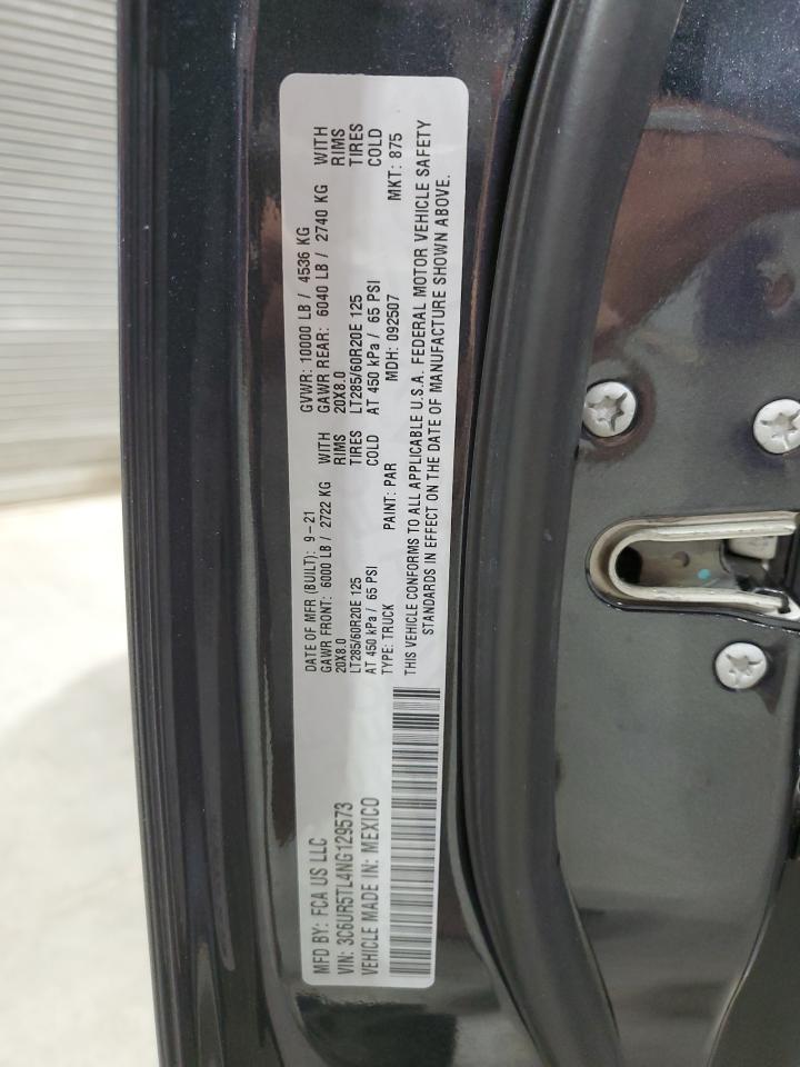 2022 Ram 2500 Limited VIN: 3C6UR5TL4NG129573 Lot: 85503585