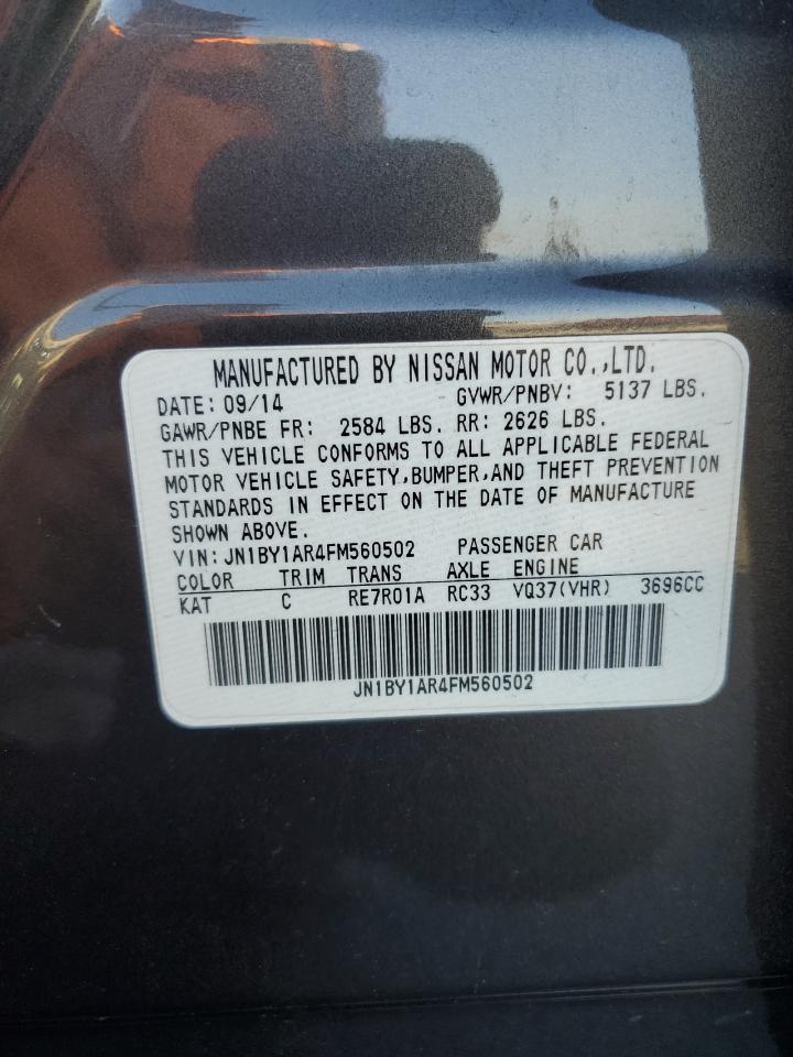 2015 Infiniti Q70 3.7 VIN: JN1BY1AR4FM560502 Lot: 82657665